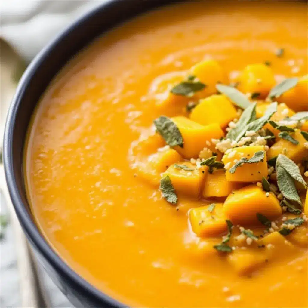 creamy slow cooker butternut squash soup preparation steps