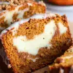 creamy swirl pumpkin bread - featured image