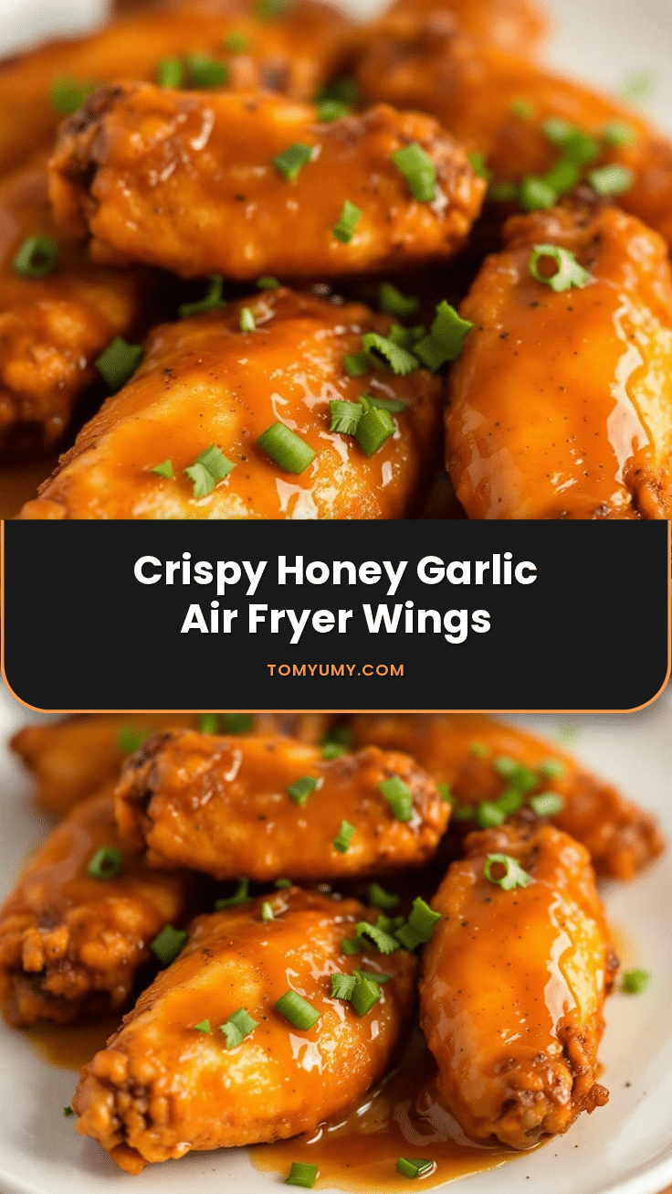Crispy Air Fryer Honey Garlic Chicken Wings recipe