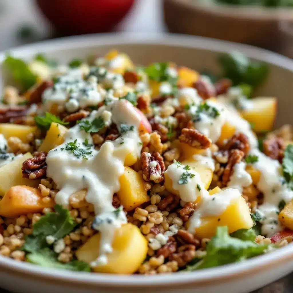 crispy autumn chopped salad with apples preparation steps