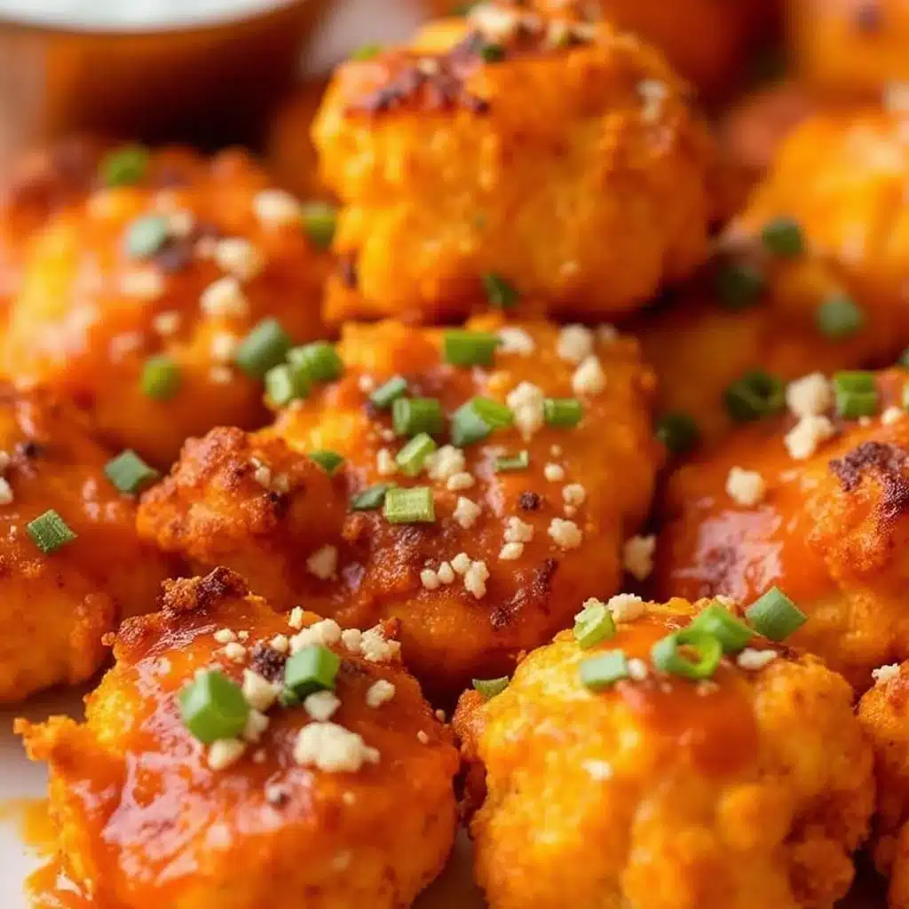 crispy baked buffalo cauliflower bites - featured image