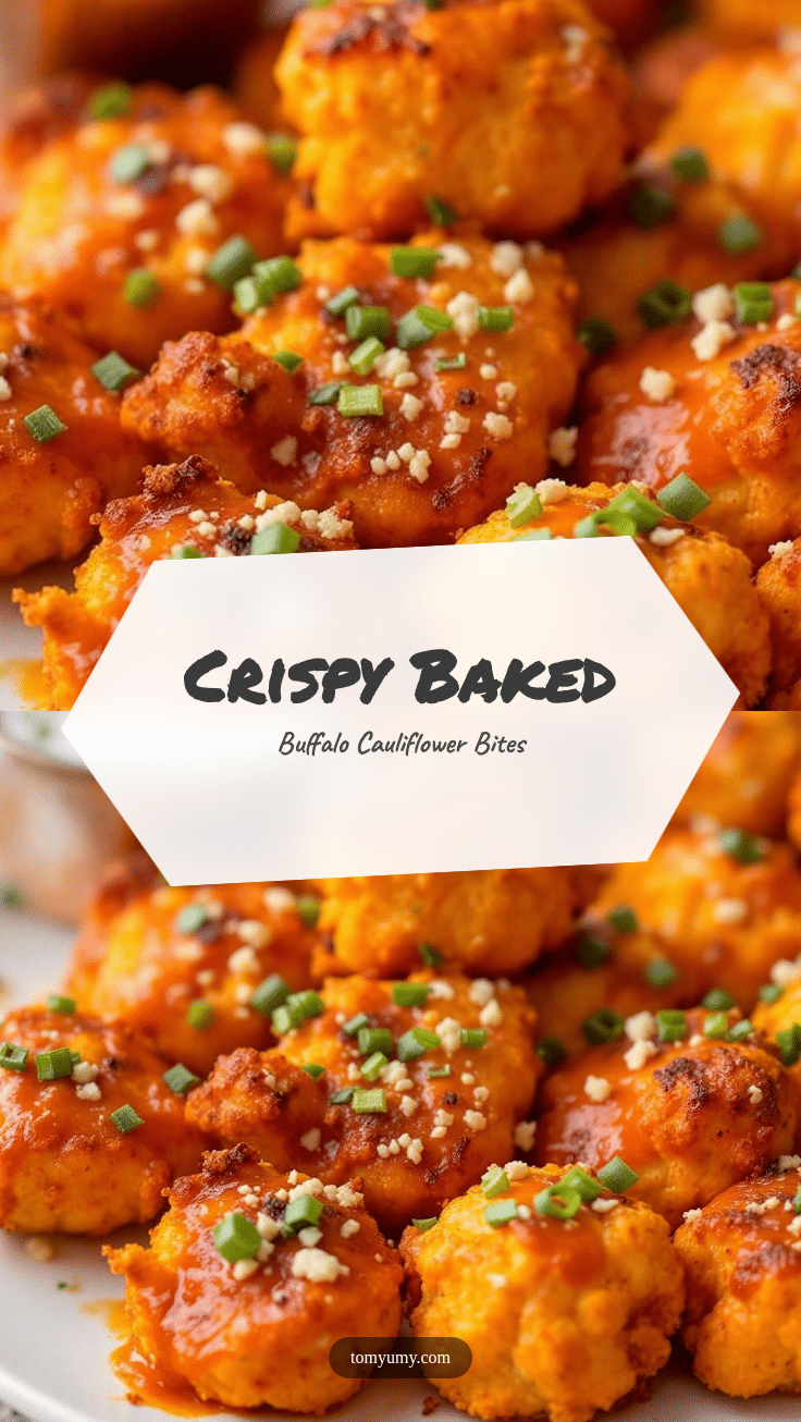 crispy baked buffalo cauliflower bites recipe