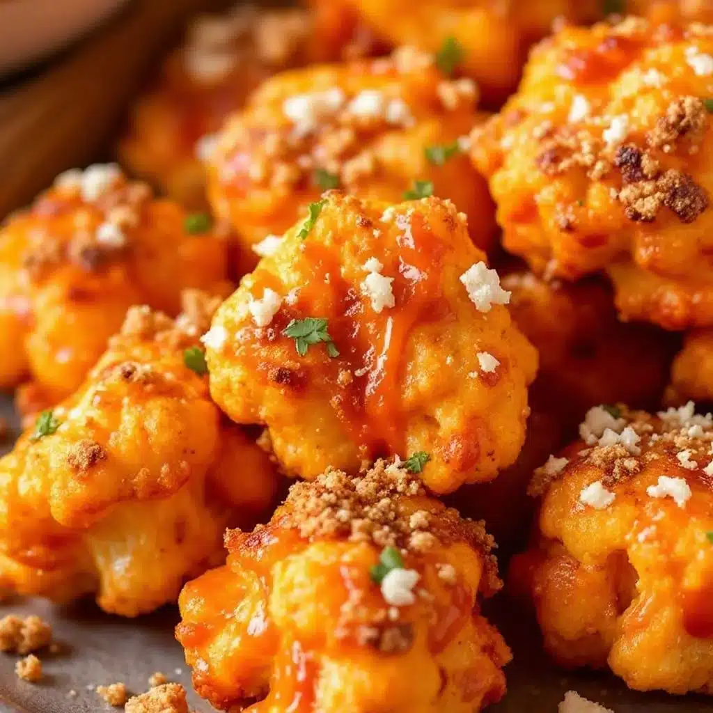 crispy baked buffalo cauliflower bites - featured image