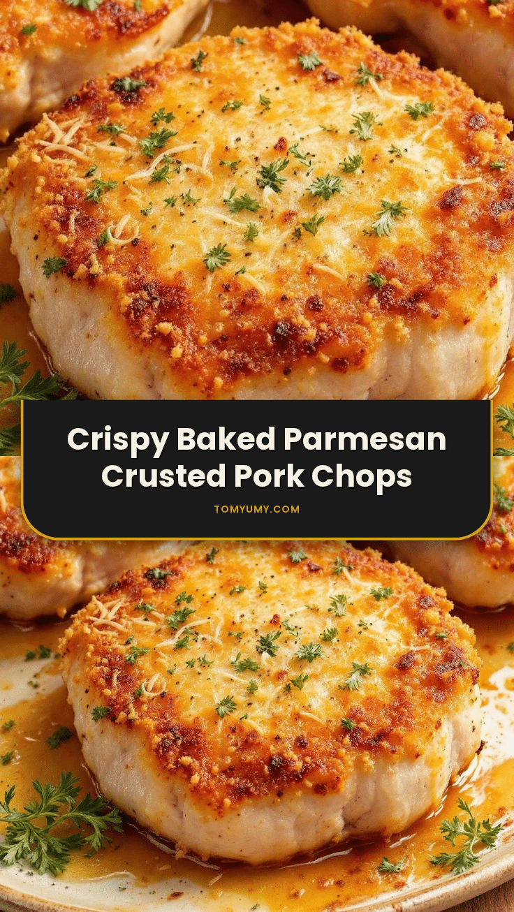 Crispy Baked Parmesan Crusted Pork Chops recipe