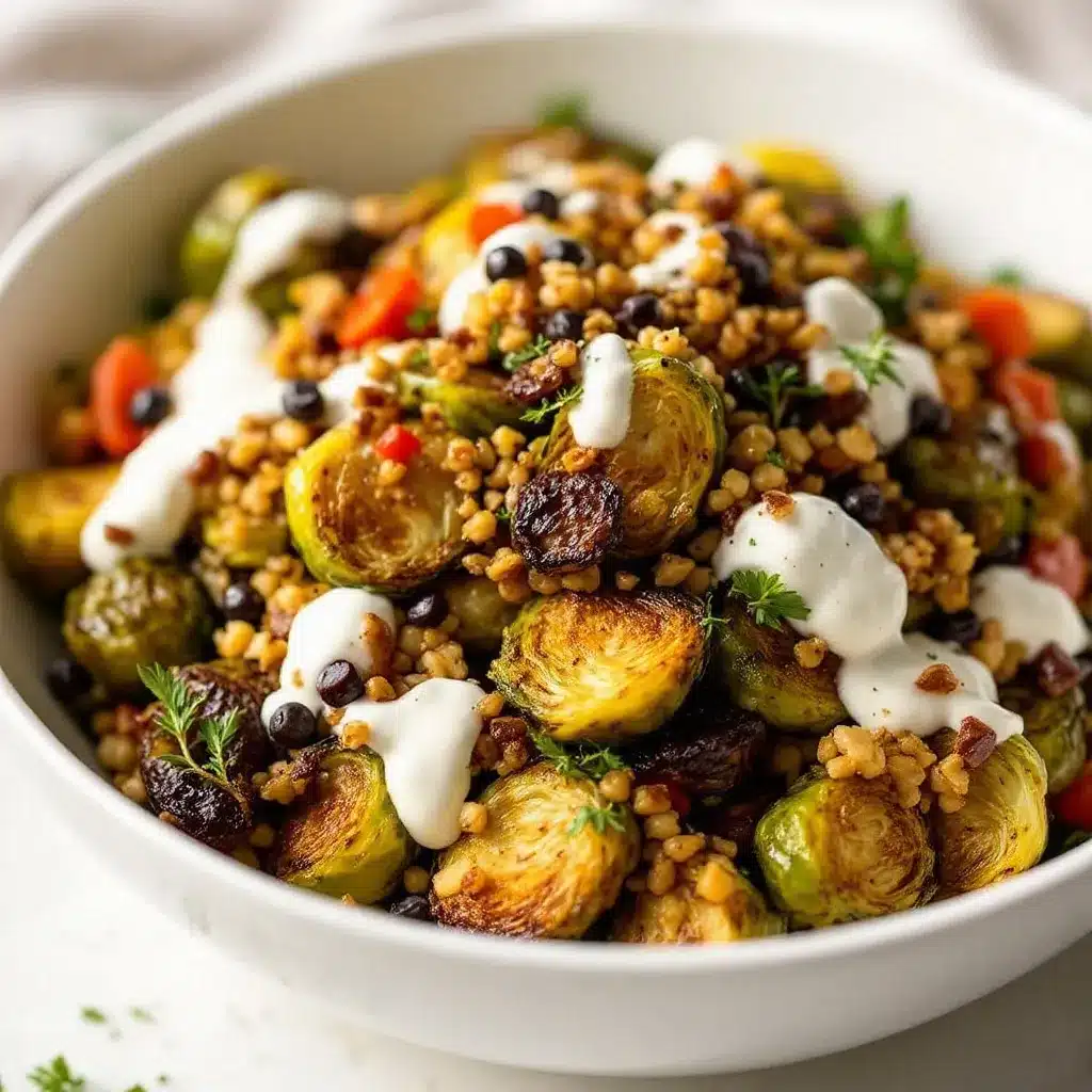 crispy brussels sprouts with balsamic glaze preparation steps