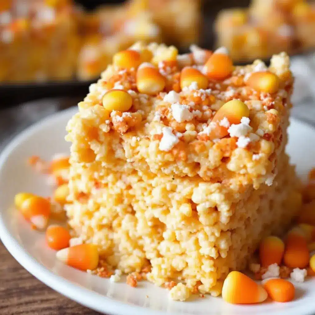 crispy candy corn rice krispie treats preparation steps