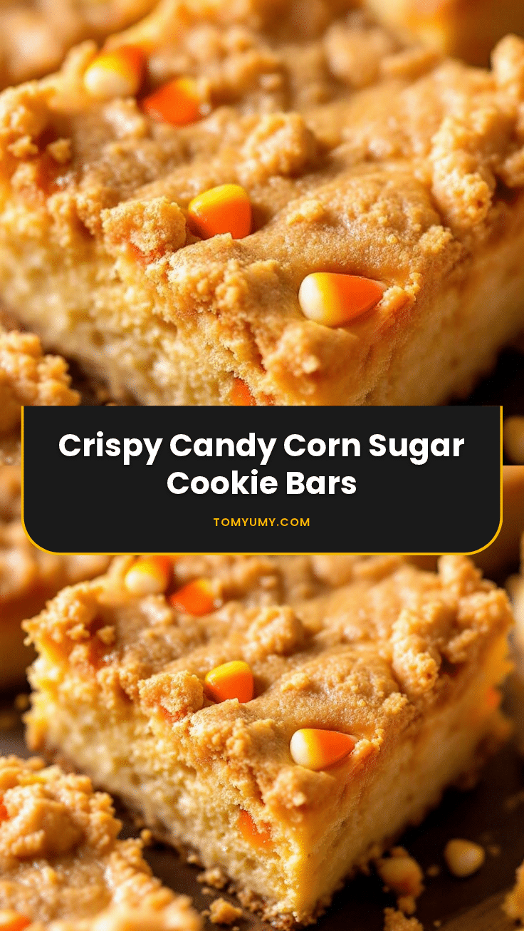 Crispy Candy Corn Sugar Cookie Bars recipe