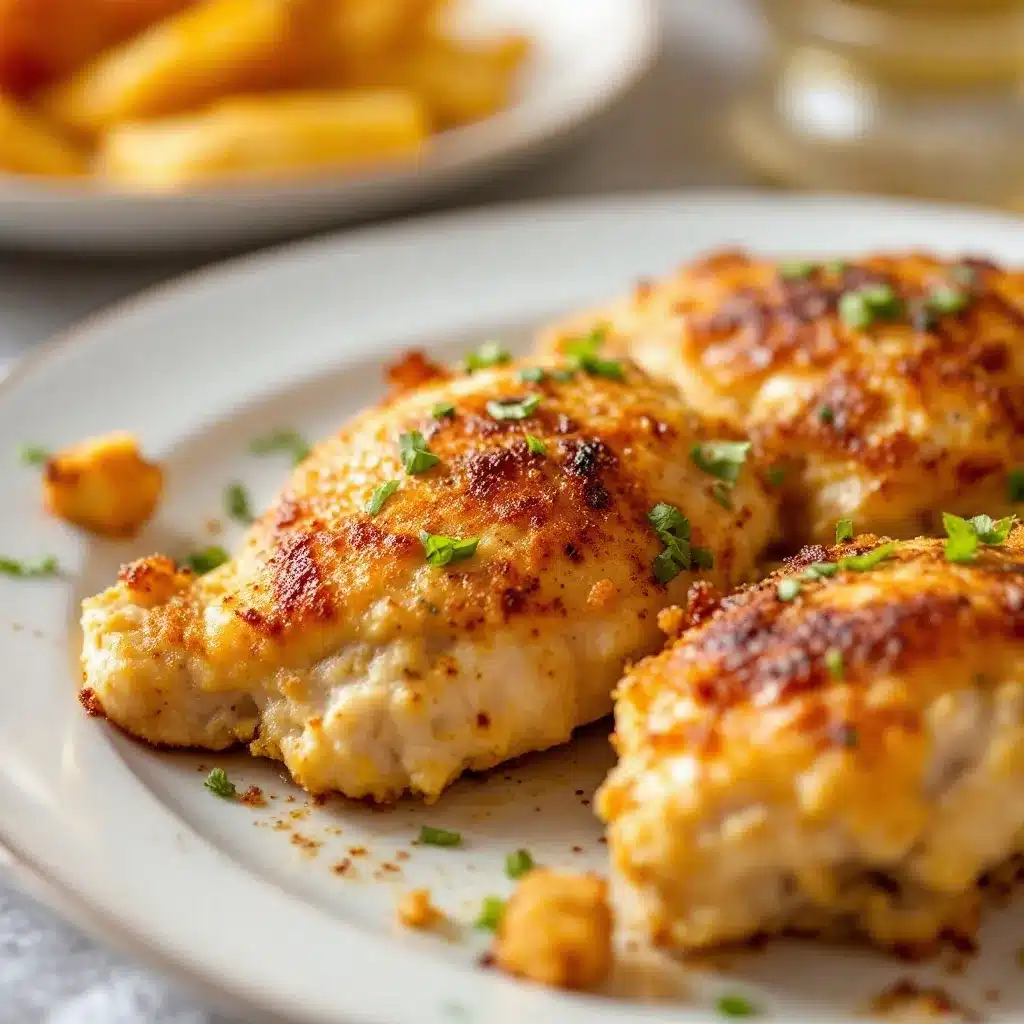 Crispy Garlic Parmesan Air Fryer Chicken Thighs preparation steps
