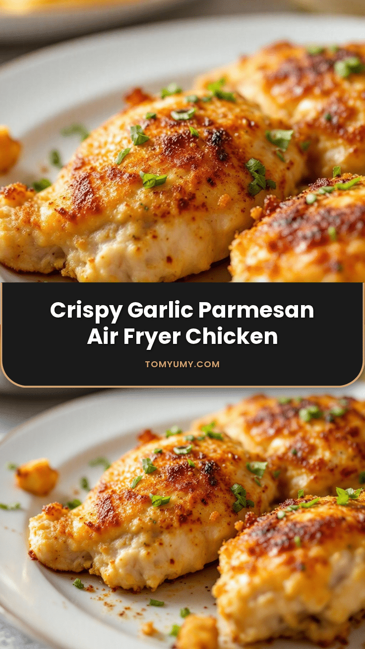 Crispy Garlic Parmesan Air Fryer Chicken Thighs recipe