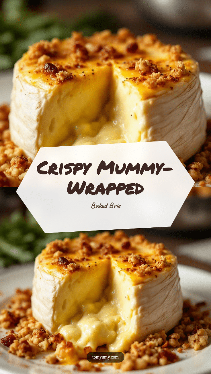 crispy mummy-wrapped baked brie recipe