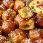 crispy soft pretzel bites - featured image