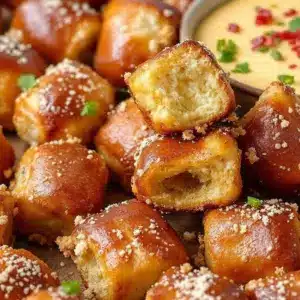 crispy soft pretzel bites - featured image