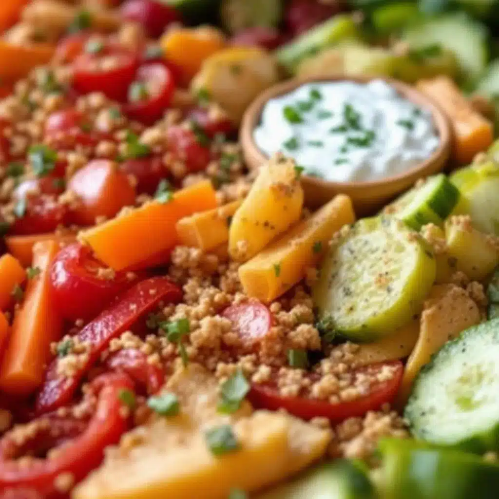 crispy spider web veggie tray with ranch dip - featured image