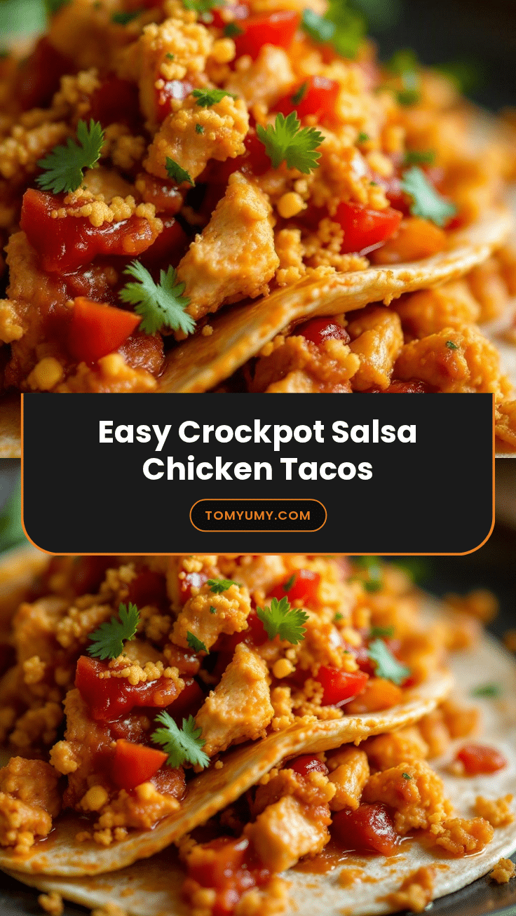 crockpot salsa chicken tacos recipe