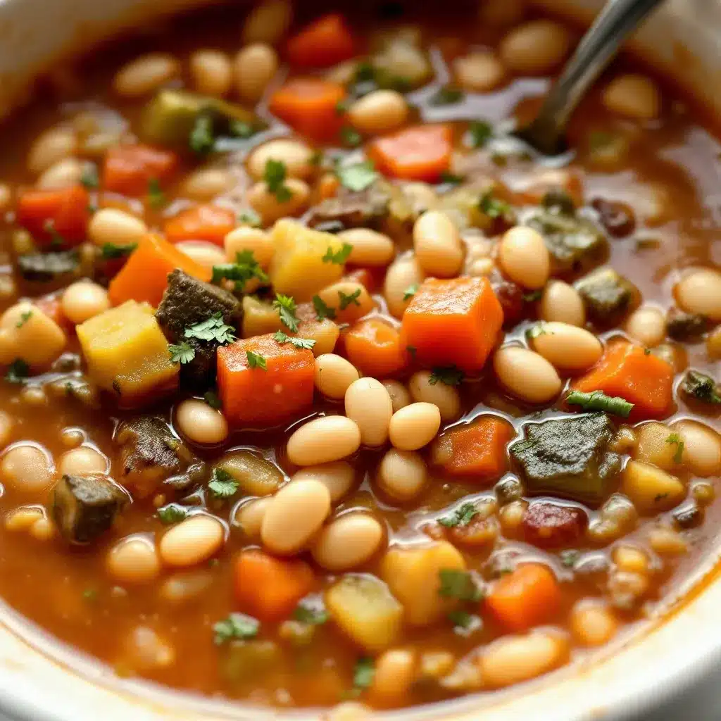 Crockpot Vegetable Soup with White Beans preparation steps
