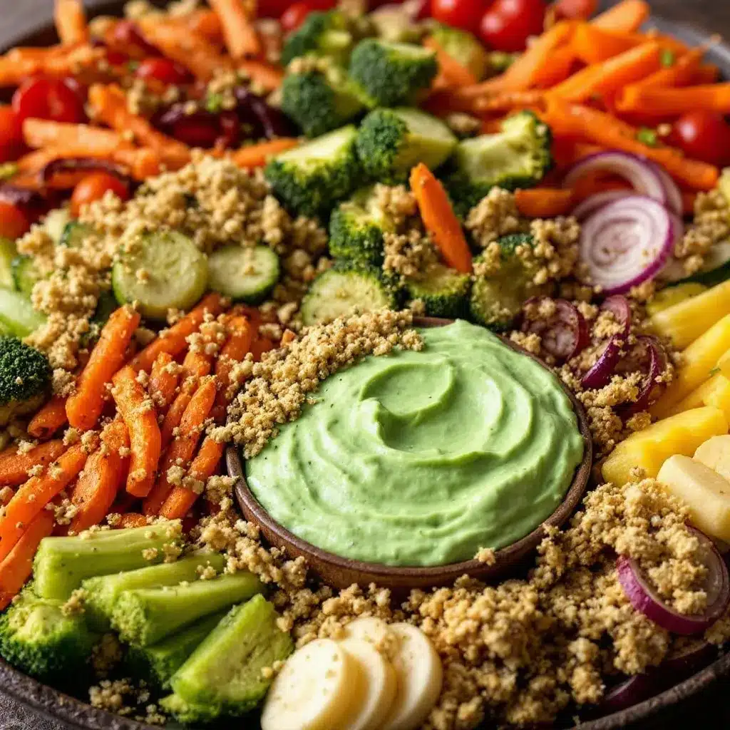 Crunchy Monster Mash Veggie Tray preparation steps