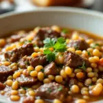 Dutch Oven Beef and Barley Stew - featured image