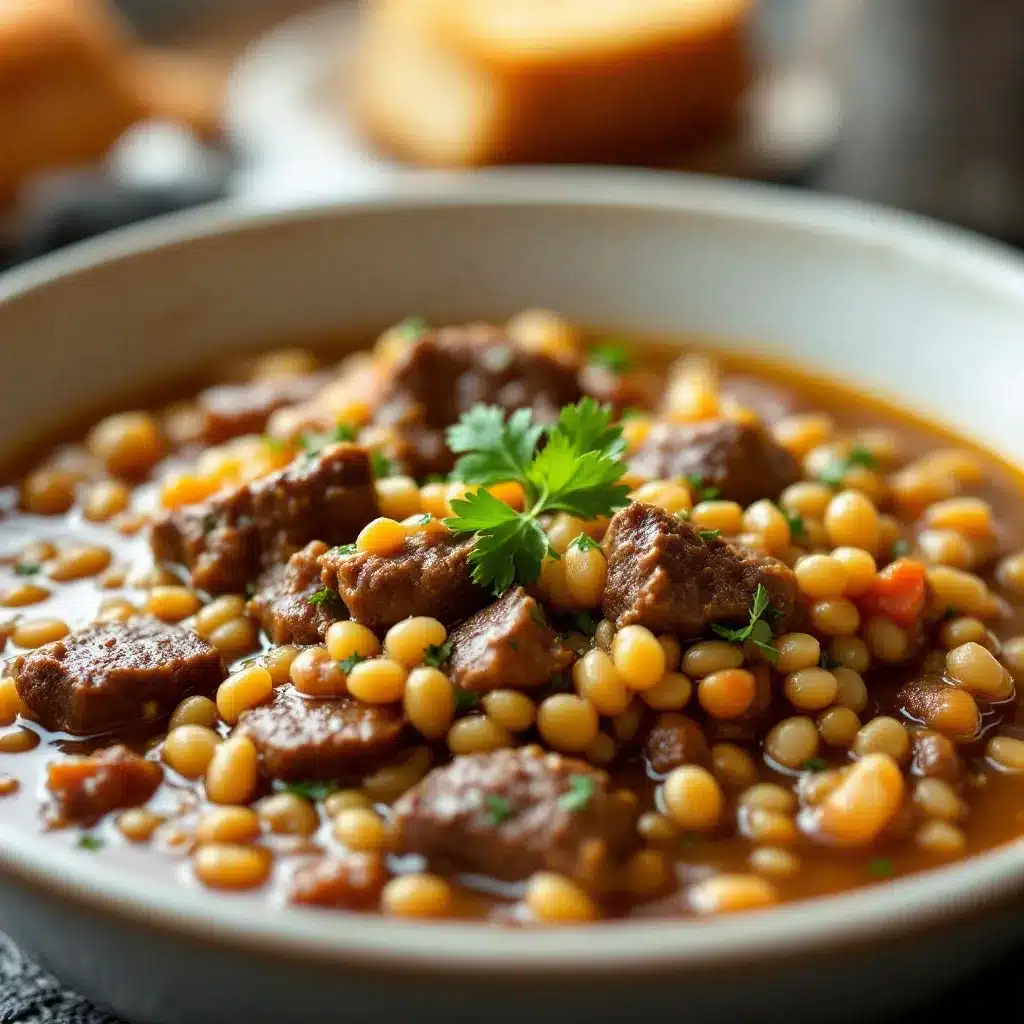Dutch Oven Beef and Barley Stew preparation steps