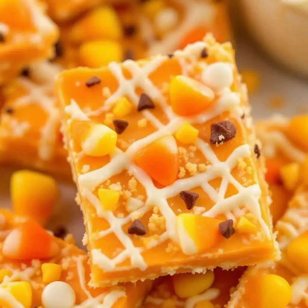 easy candy corn white chocolate bark - featured image