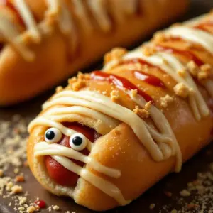 Easy Halloween Mummy Hot Dogs - featured image