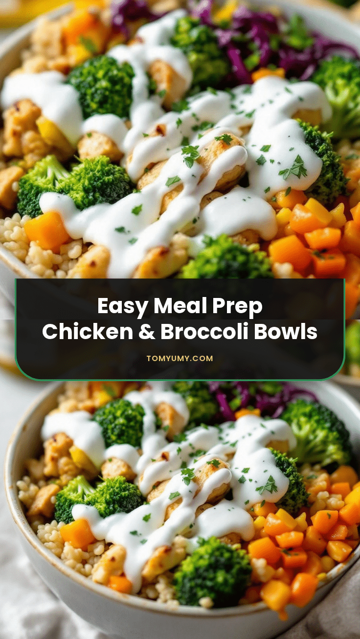 easy meal prep chicken and broccoli bowls recipe