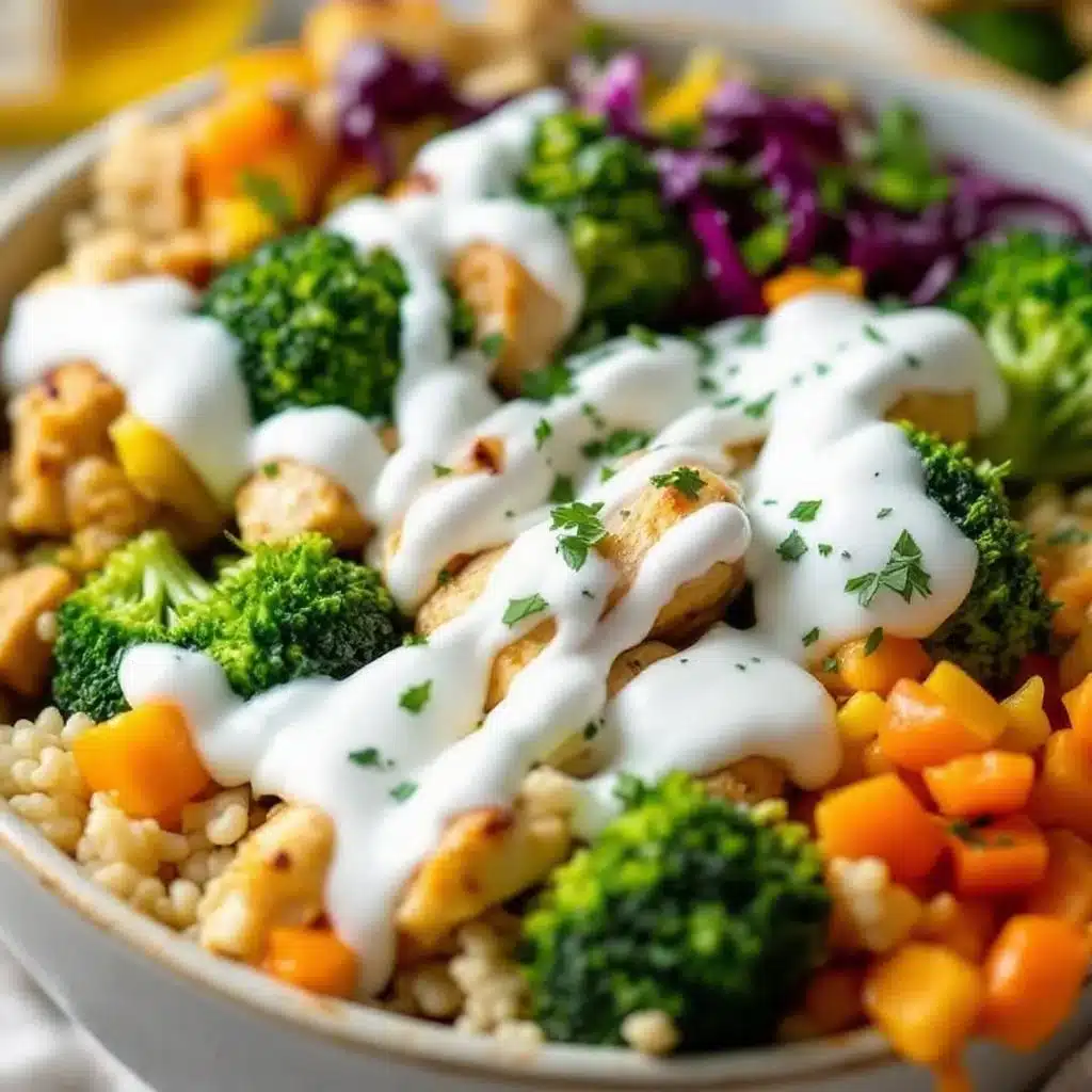 easy meal prep chicken and broccoli bowls - featured image
