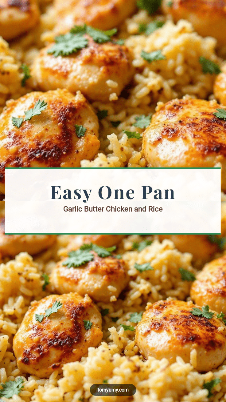 easy one-pan garlic butter chicken and rice recipe