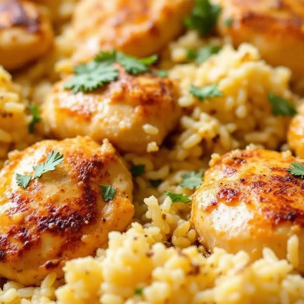 easy one-pan garlic butter chicken and rice - featured image