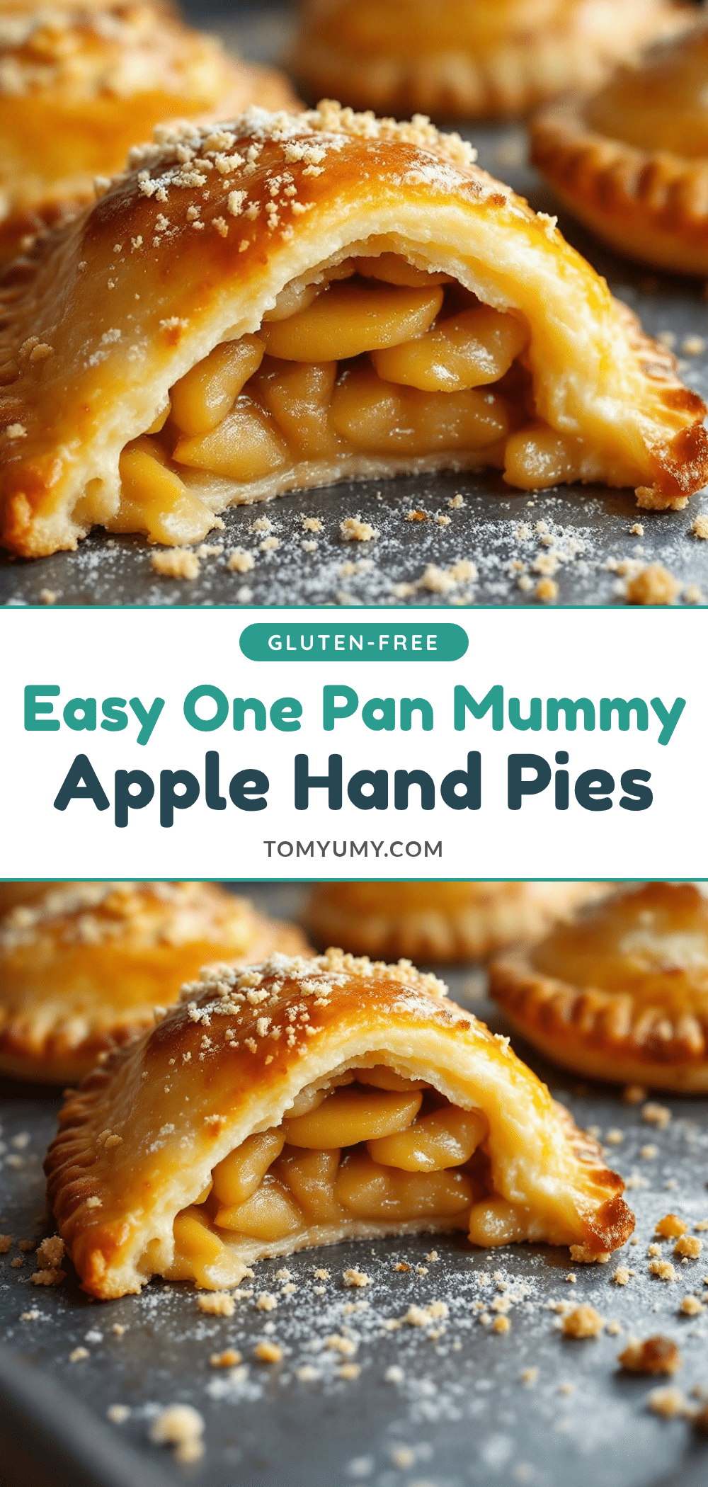 Easy One-Pan Mummy Apple Hand Pies recipe