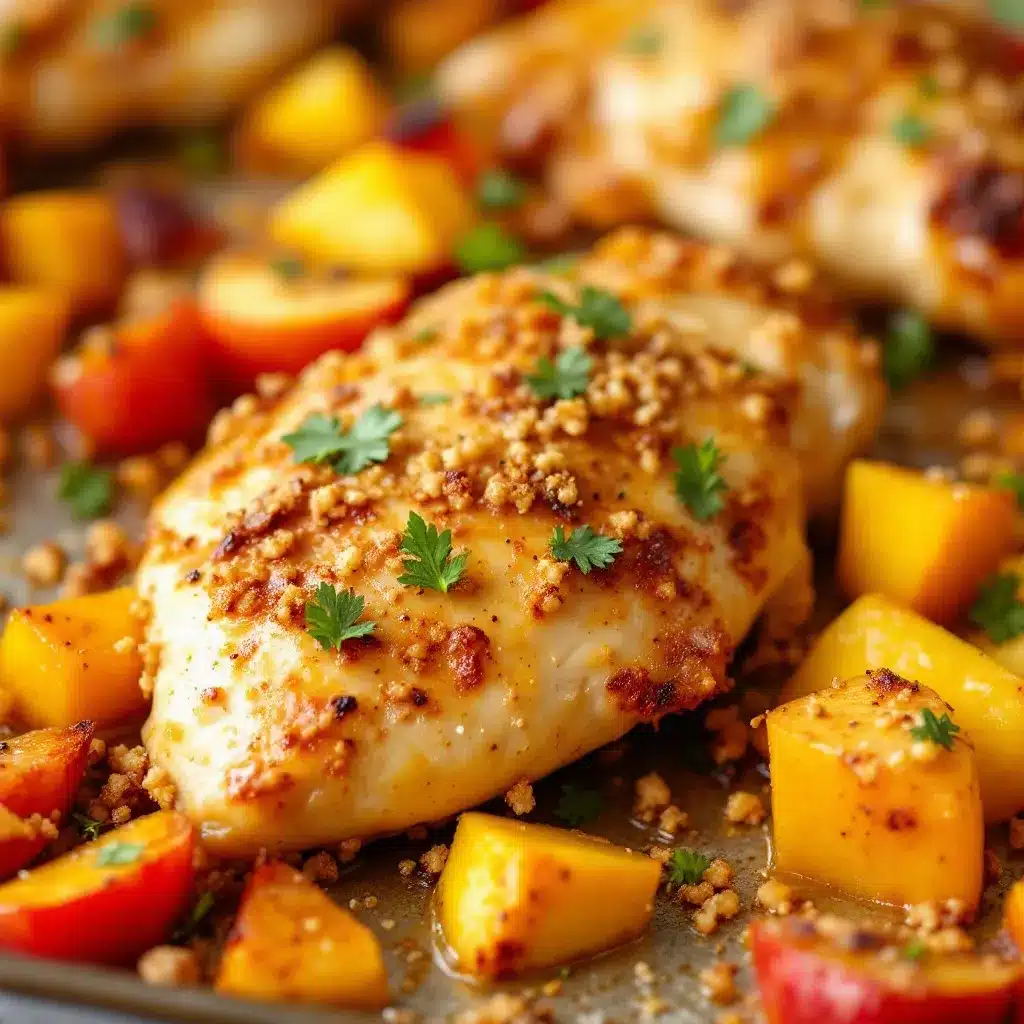 Easy Sheet Pan Fall Harvest Chicken preparation steps