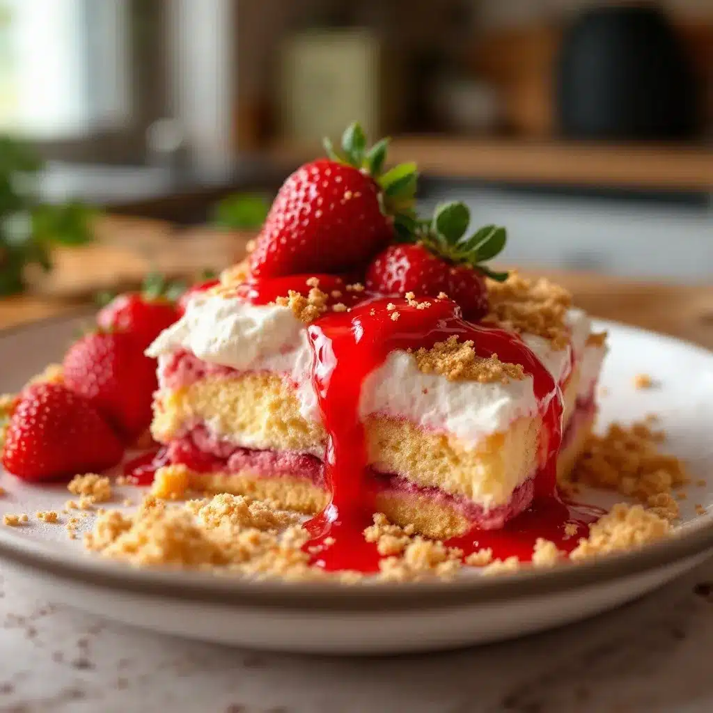 Easy Strawberry Shortcake Trifle preparation steps
