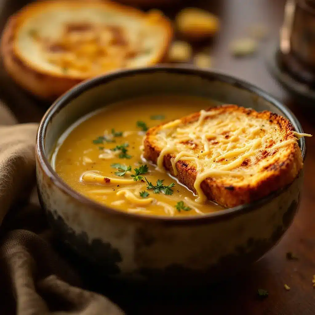 French Onion Soup preparation steps