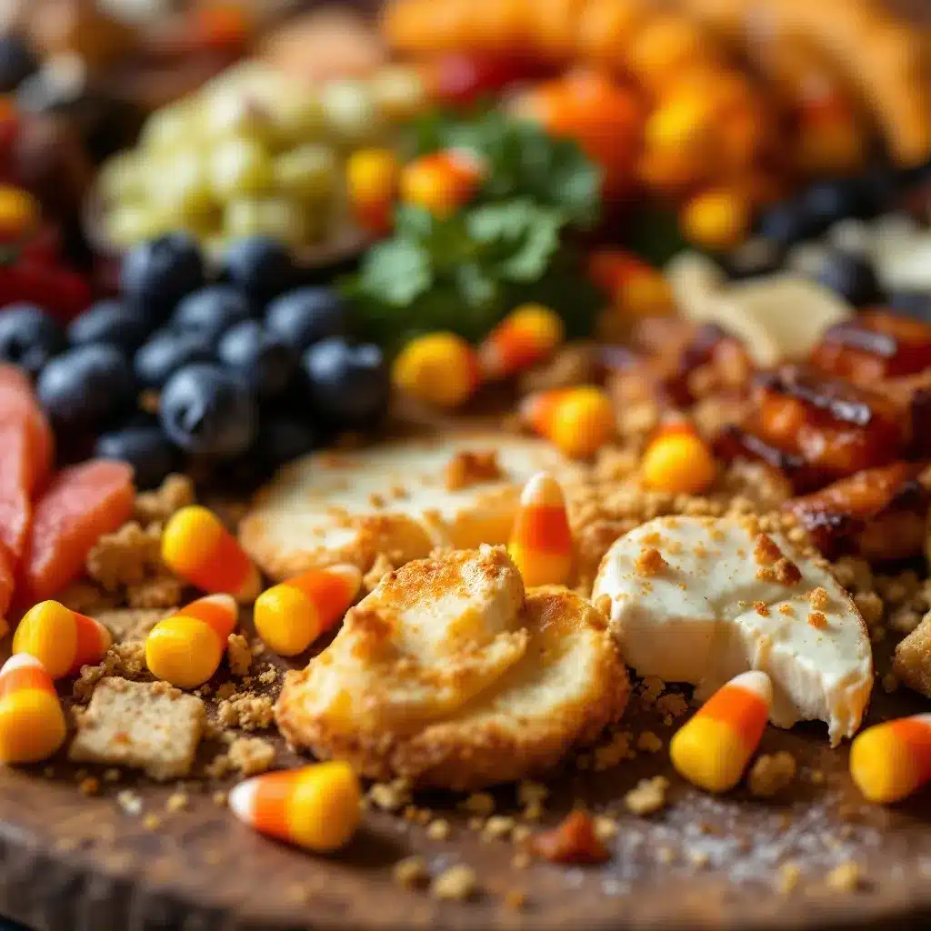 Halloween Charcuterie Board preparation steps