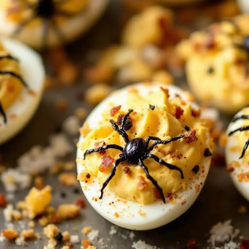 halloween deviled eggs - featured image