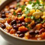 healthy turkey chili - featured image