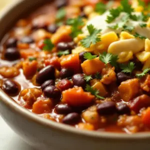 healthy turkey chili - featured image