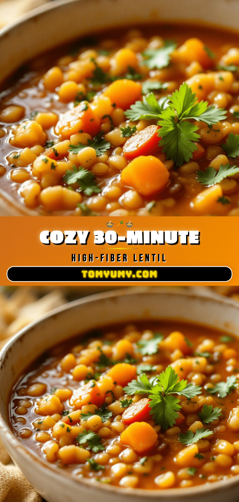 high-fiber lentil soup recipe