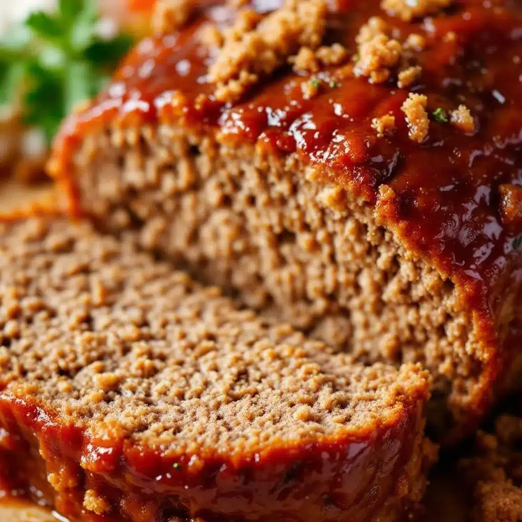 juicy classic meatloaf with brown sugar glaze - featured image