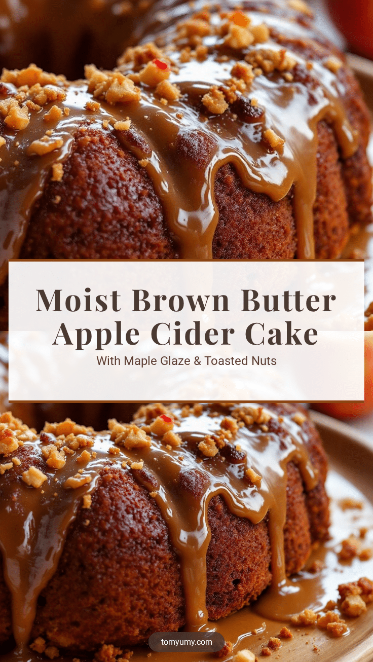 Moist Brown Butter Apple Cider Cake recipe