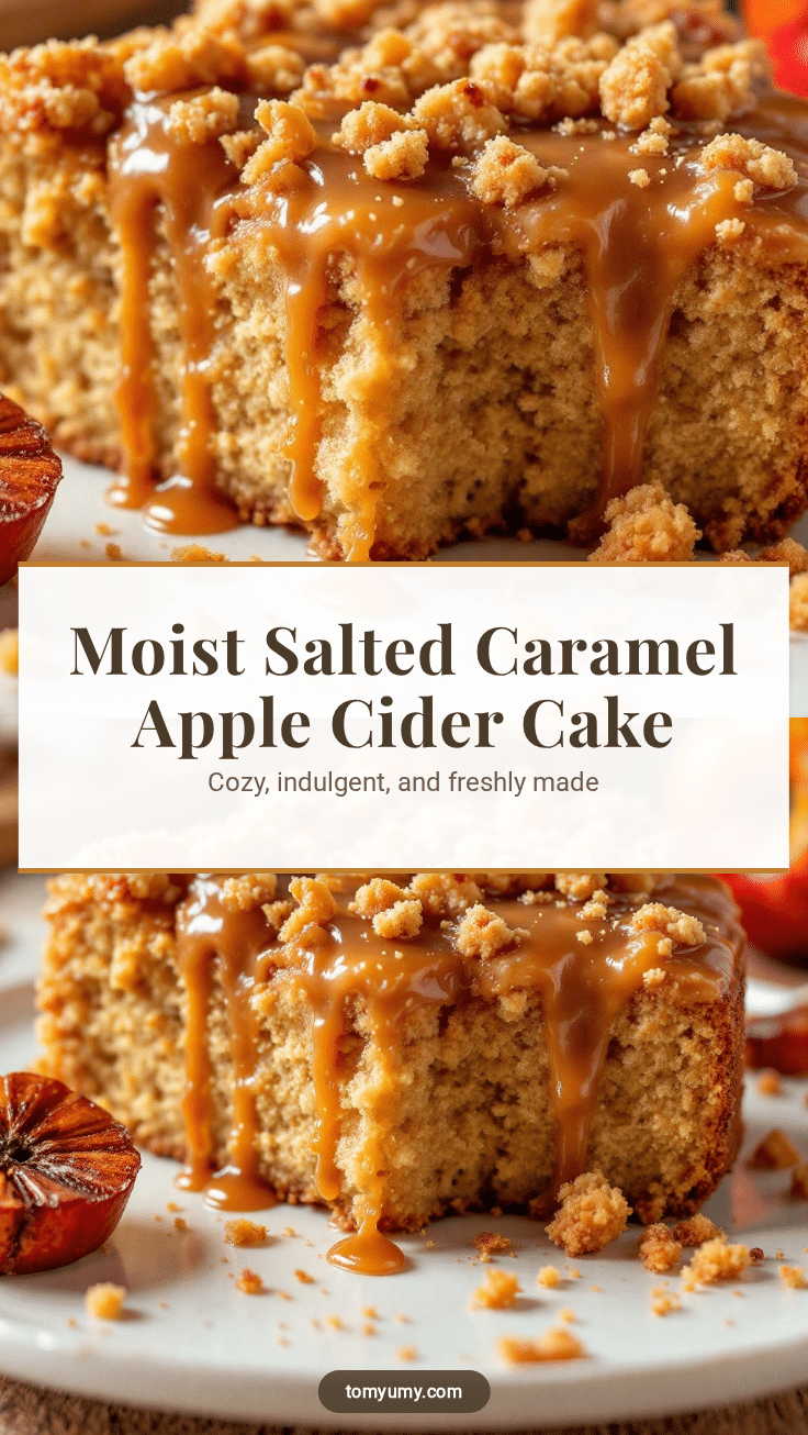 Moist Salted Caramel Apple Cider Cake recipe