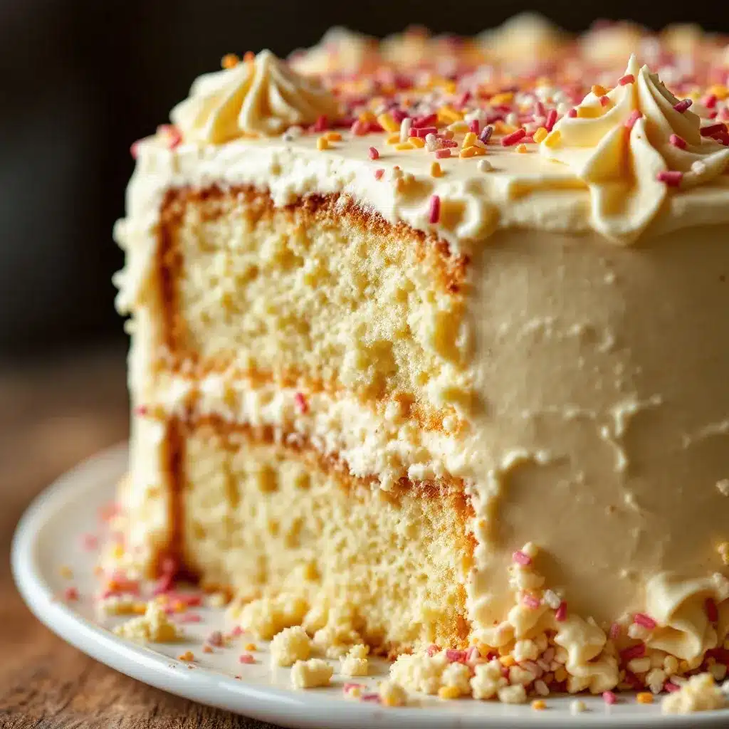 Moist Vanilla Birthday Cake preparation steps