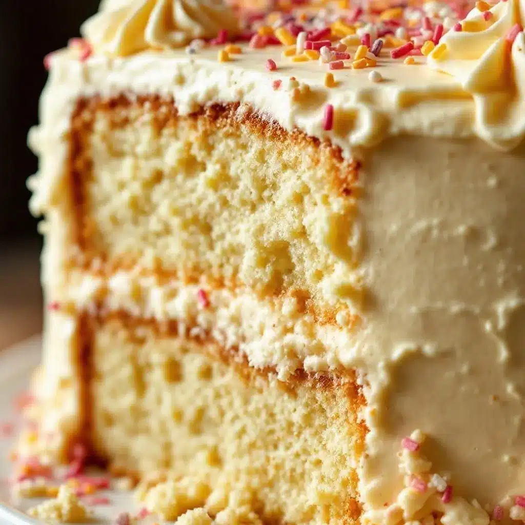 Moist Vanilla Birthday Cake - featured image