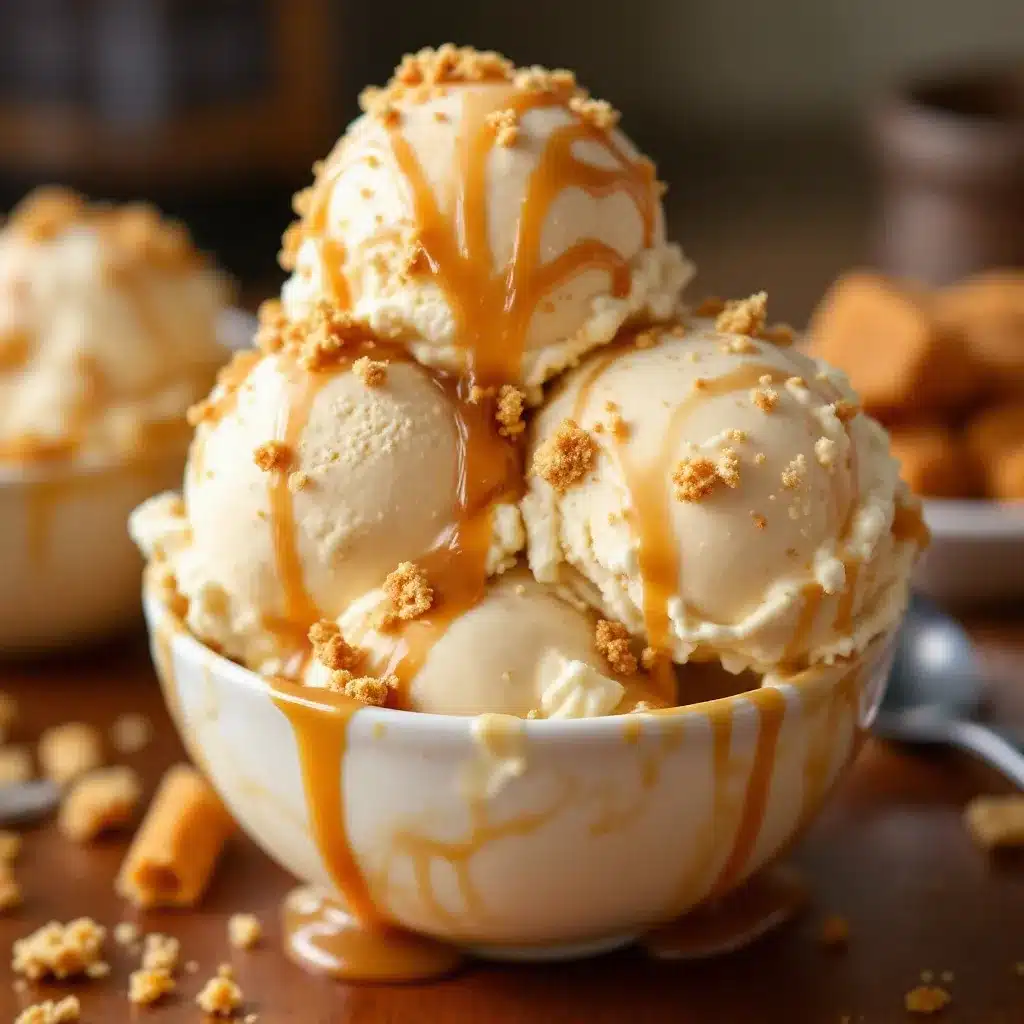 no-churn salted caramel ice cream preparation steps