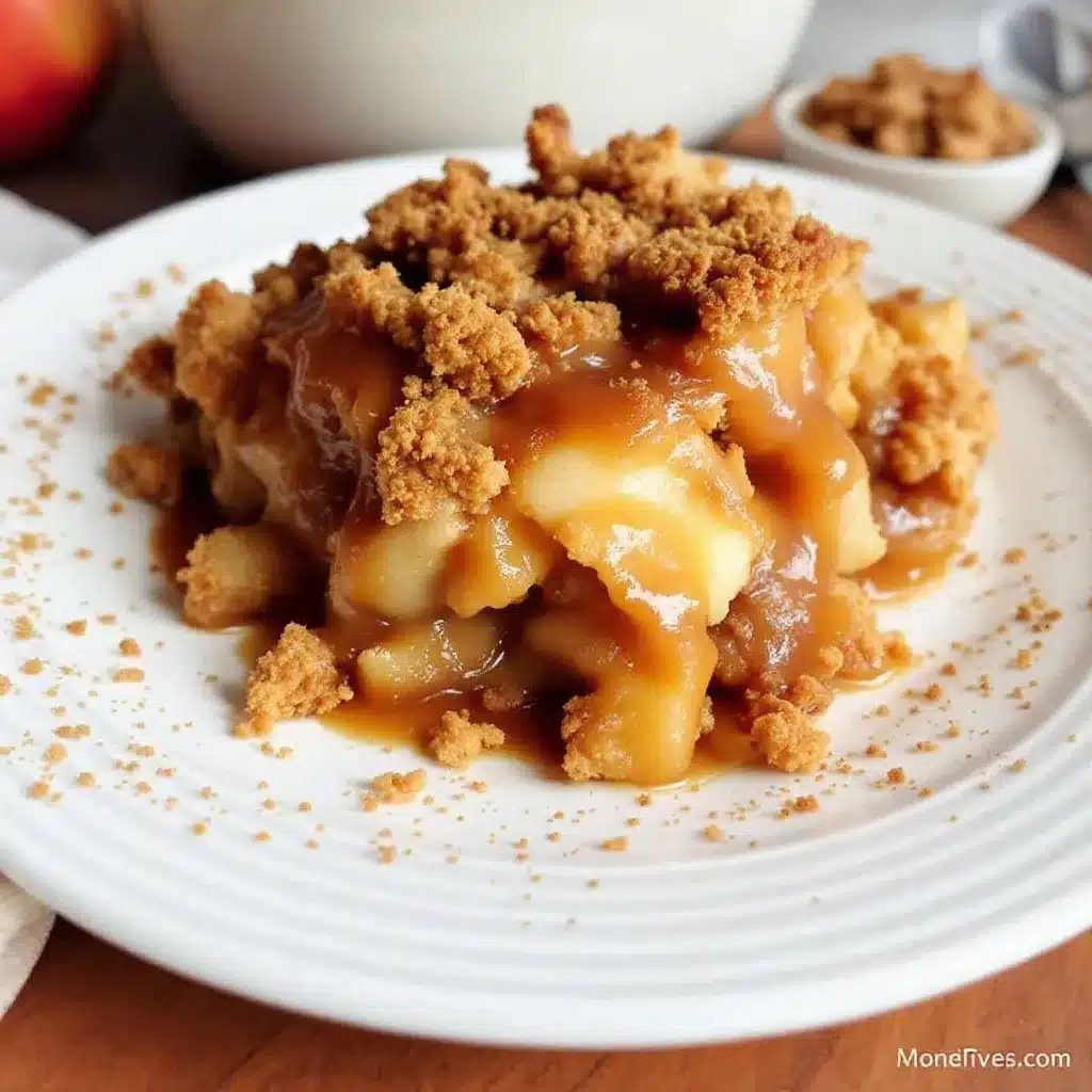 salted caramel apple crisp preparation steps