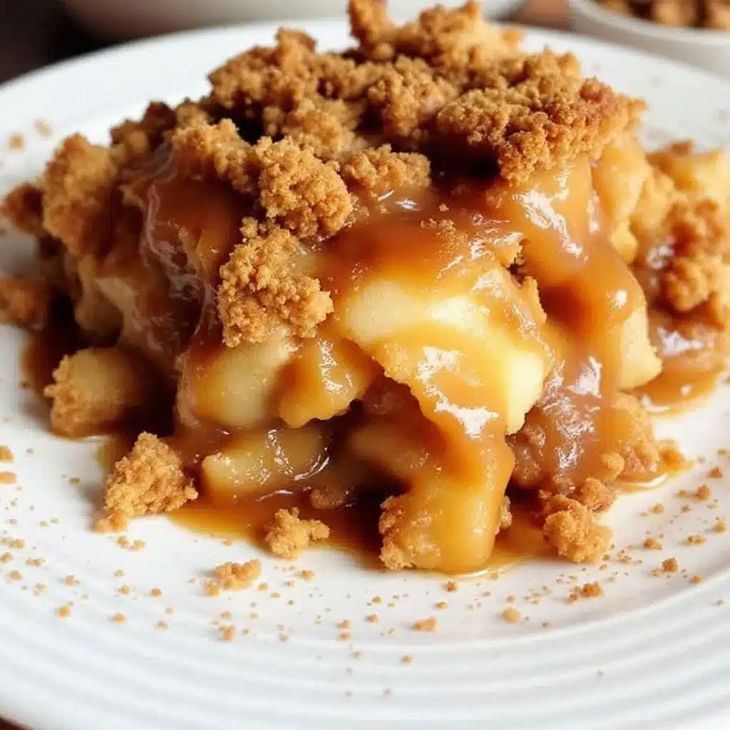 salted caramel apple crisp - featured image