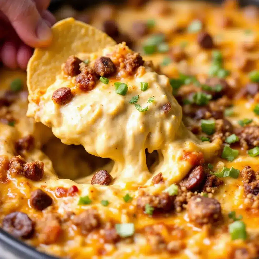 smoked sausage queso dip preparation steps