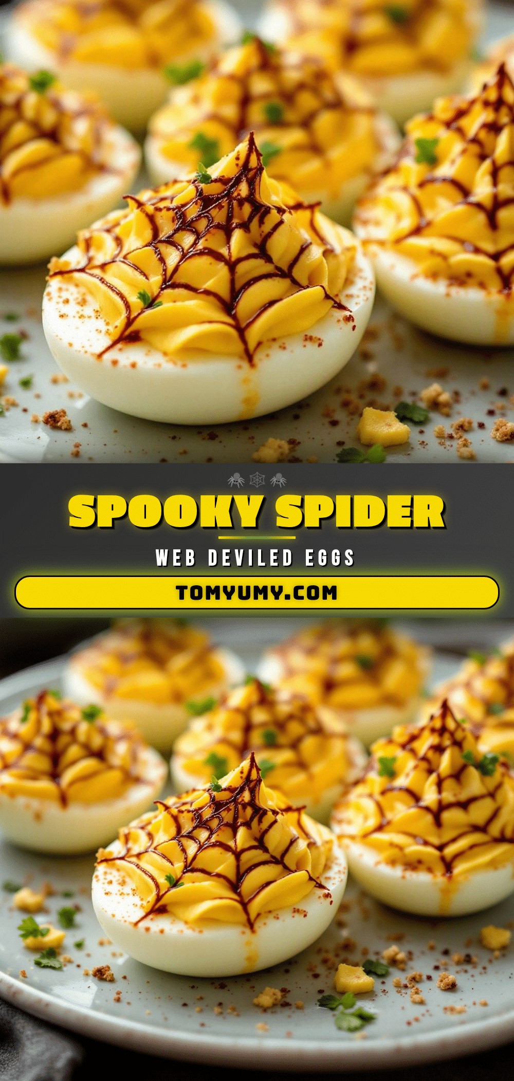 spider web deviled eggs recipe