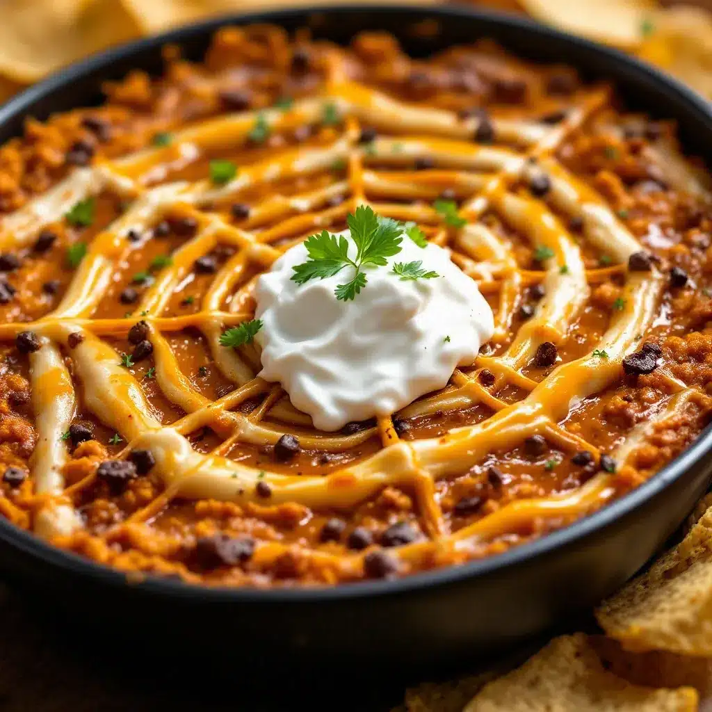 spider web taco dip preparation steps