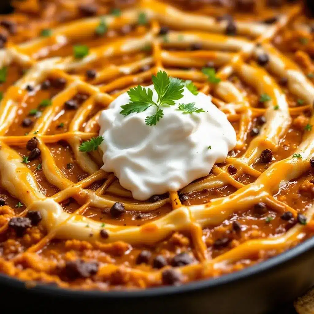spider web taco dip - featured image