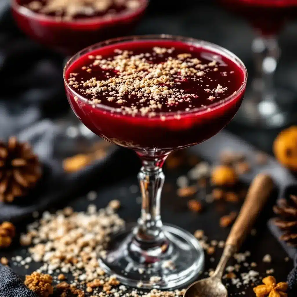 Spooky Black Velvet Halloween Cocktail preparation steps